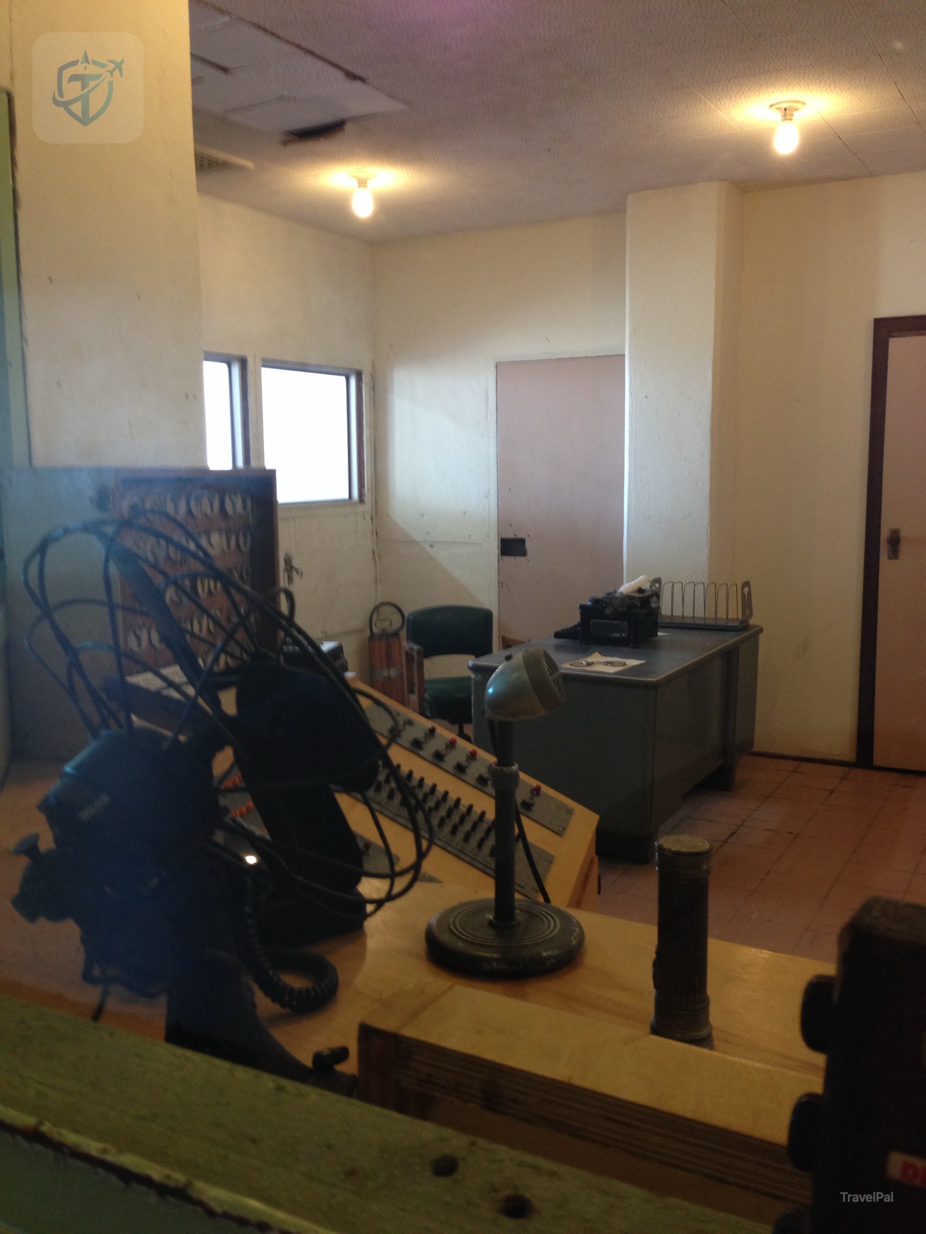 Equipment and furnishings inside an Alcatraz institutional room