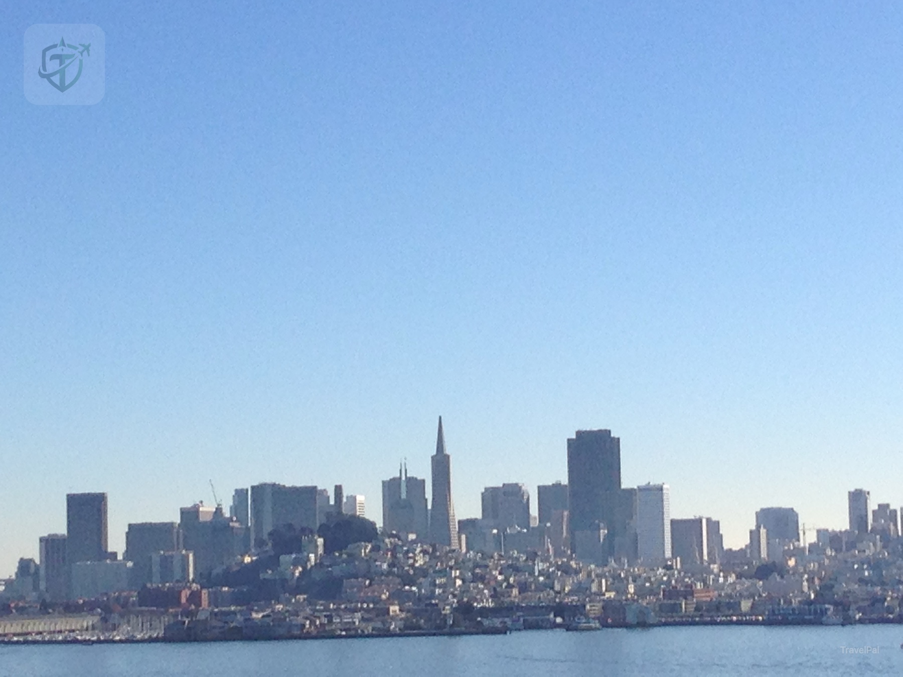 San Francisco skyline seen across the Bay from Alcatraz