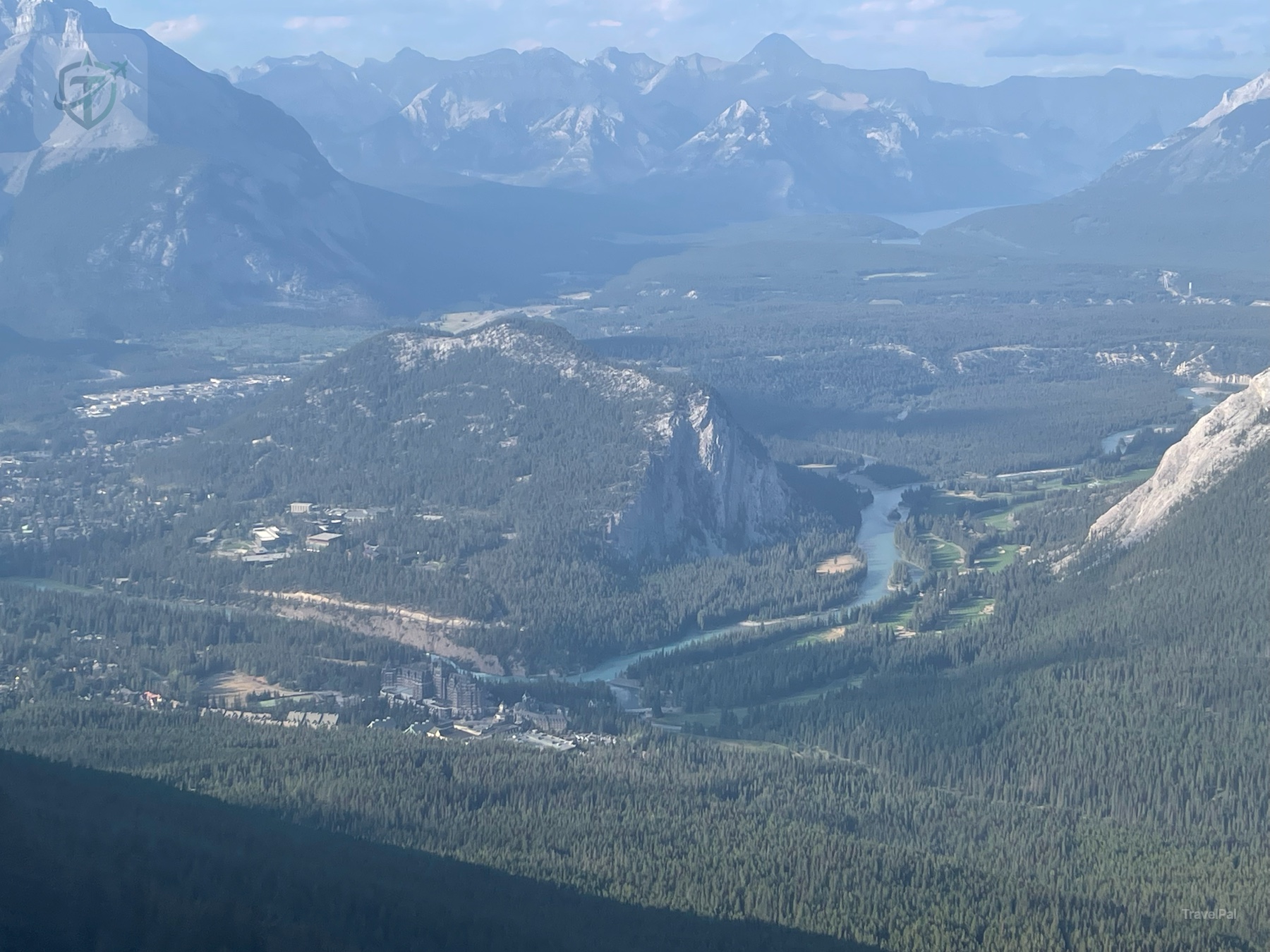 Mountain and Bow Valley view from the Banff Gondola on Sulphur Mountain