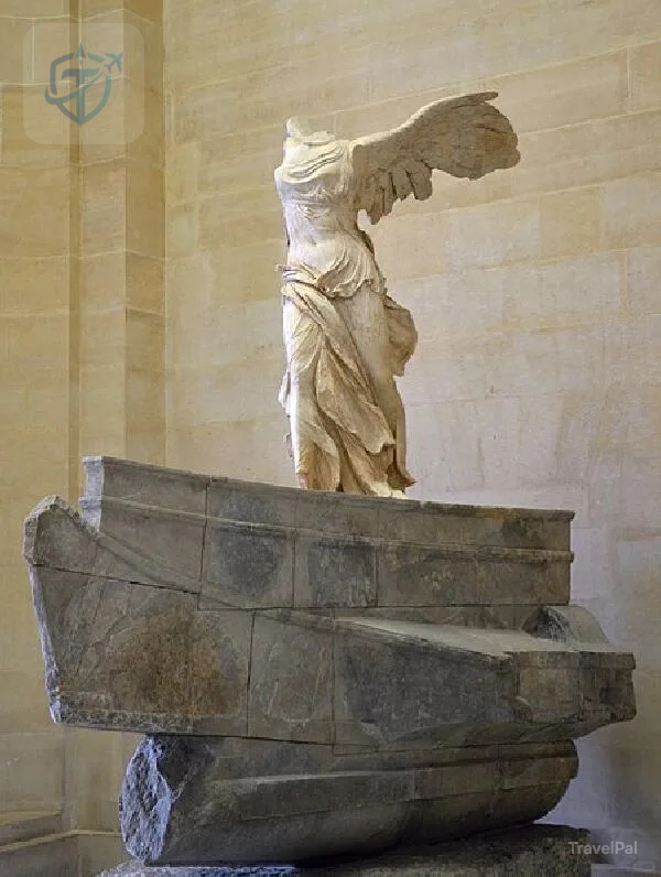 Winged Victory of Samothrace on its ship-shaped base at the Louvre