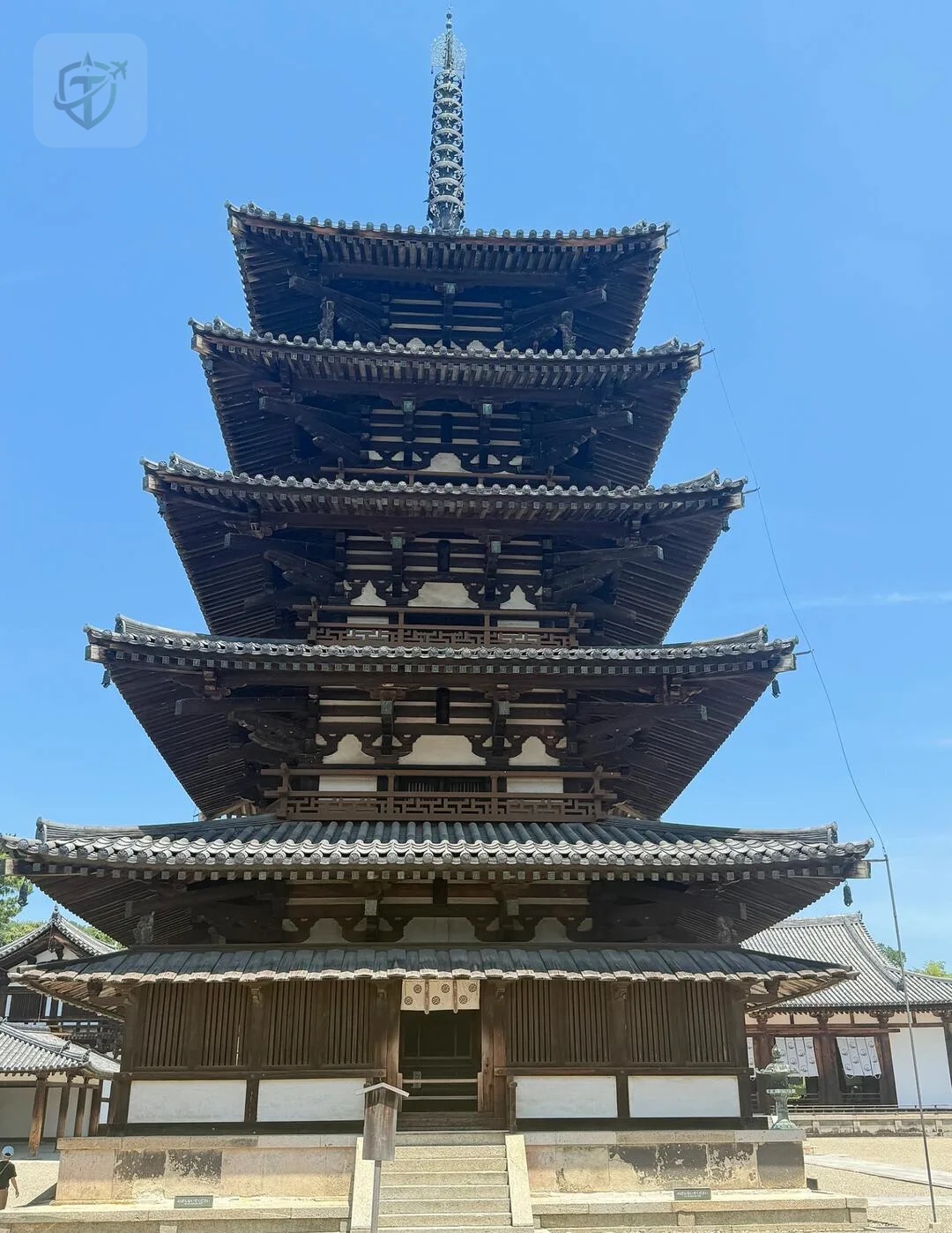 Five-story wooden pagoda at Hōryū-ji in Nara Prefecture
