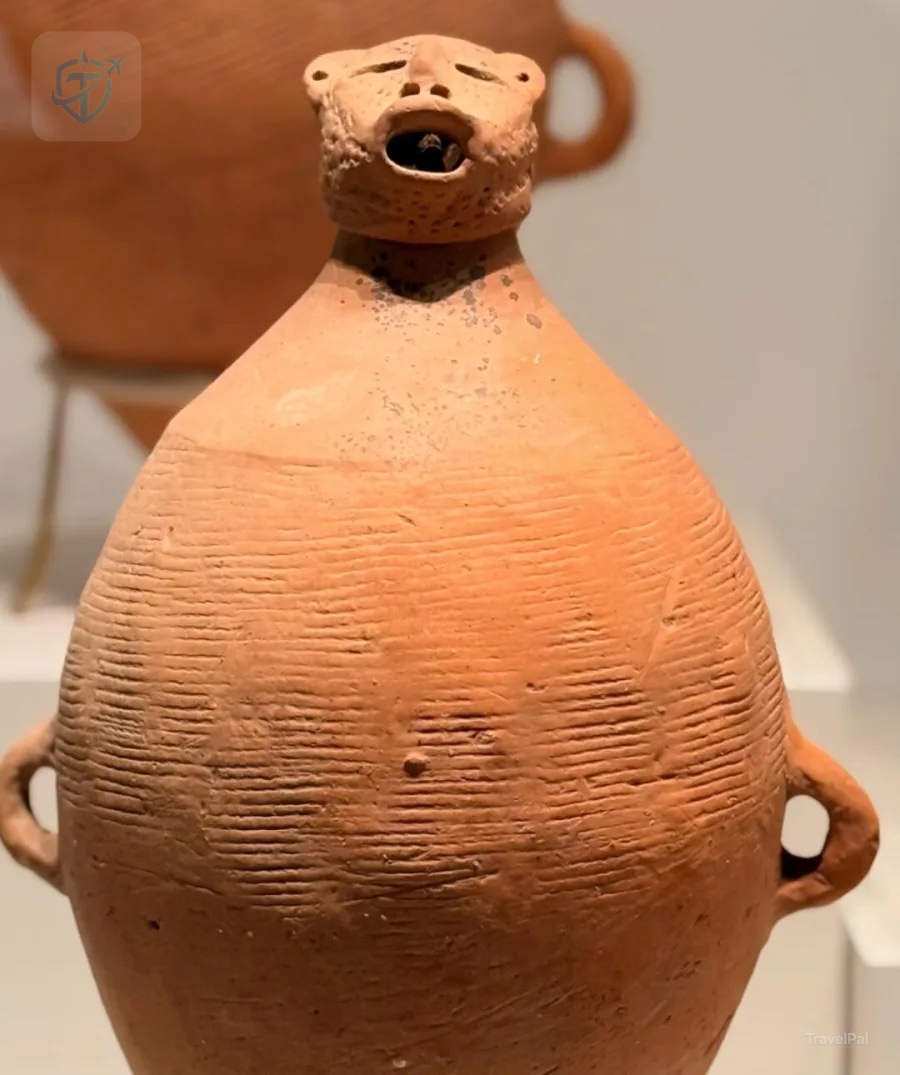 Animal-headed pottery vessel displayed at Shaanxi Archaeology Museum